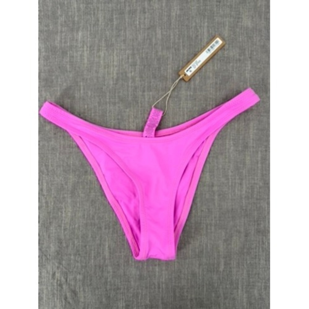SKIMS Recycled Swim Cheeky Tanga Bikini Bottom Neon Orchid Pink Size XS NWT